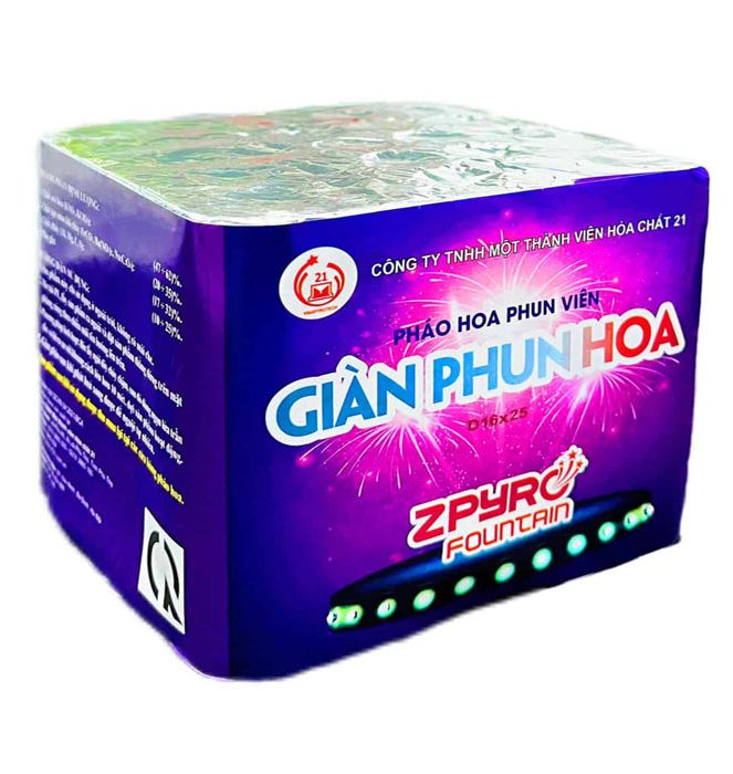 Giàn Phun Hoa Tím - Giàn 25 Ống - Pháo Hoa Bộ Quốc Phòng 2026