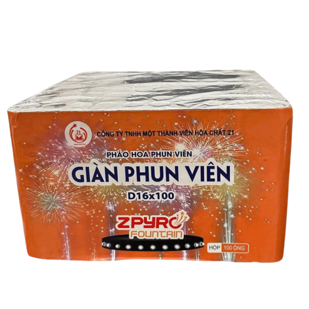 Giàn Phun Viên 100 Quả Liền Khối - Giàn 100 Ống - Pháo Hoa Bộ Quốc Phòng 2026
